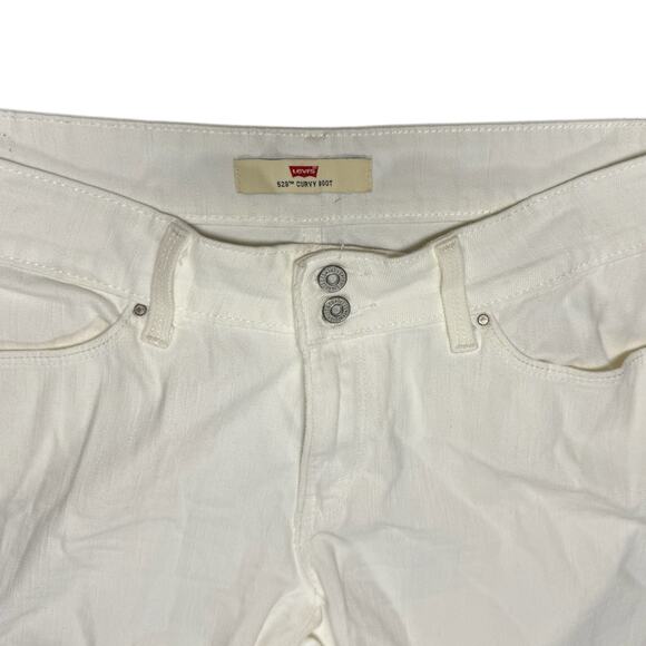 Levi's Women's White 529 Curvy Boot Cut Western Boho Style Jeans - Size 12 - Picture 3 of 8